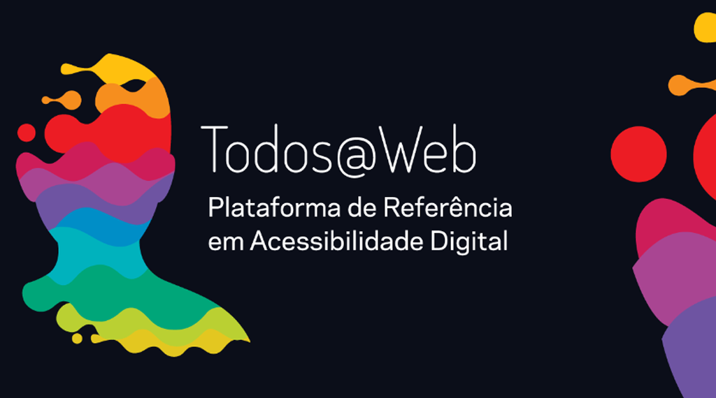 Silhueta formada de ondas coloridas. Todos@Web Plataforma de Referência em Acessibilidade Digital